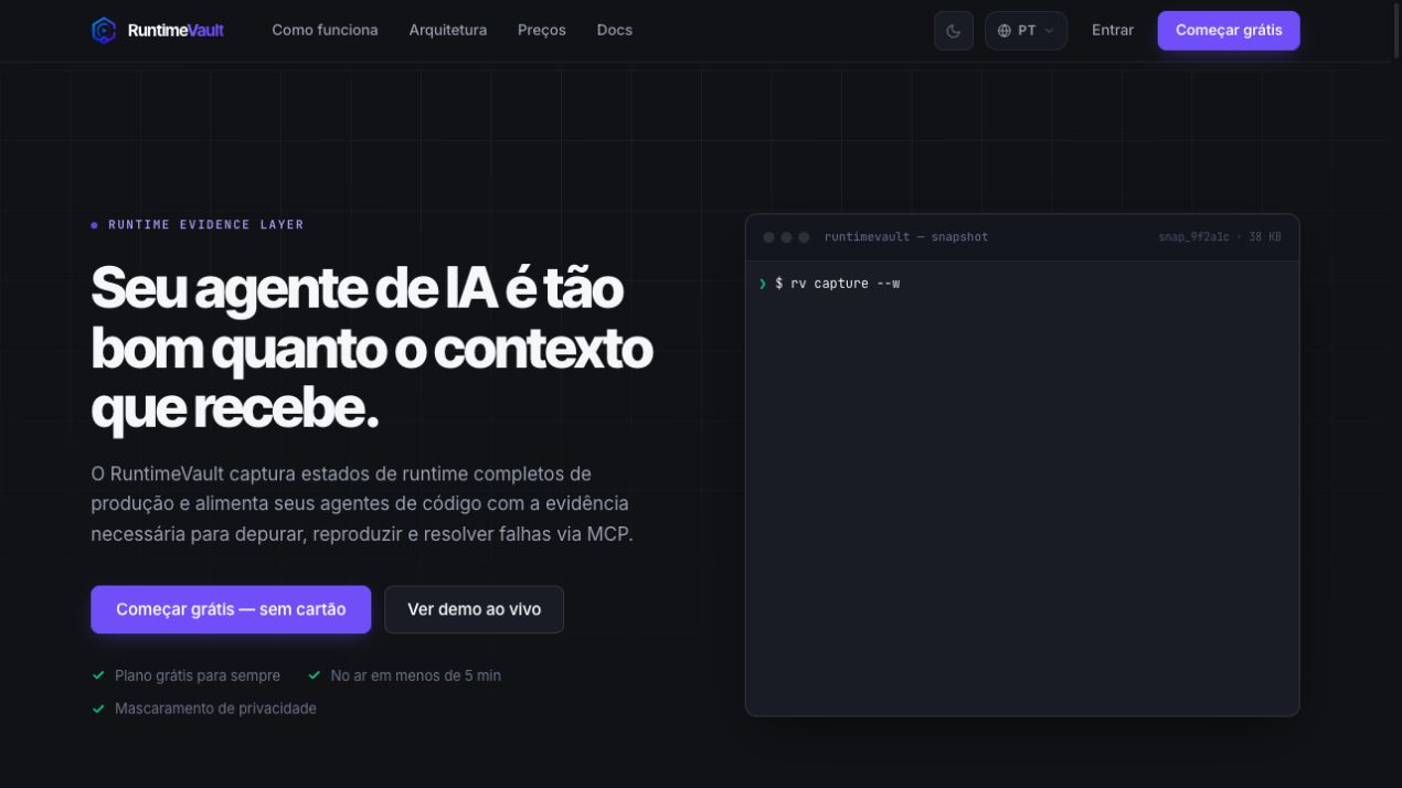 Interface do RuntimeVault